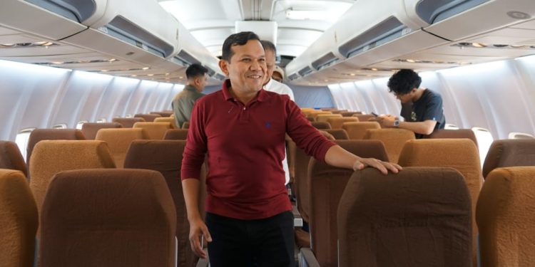 Wagub Aceh Tinjau Pembangunan Pesawat Boeing 737 untuk Wahana Manasik Pertama di Indonesia