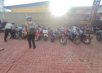 Ganggu Kenyamanan Ibadah Puasa, Polresta Banda Aceh Amankan Puluhan Motor Balap Liar