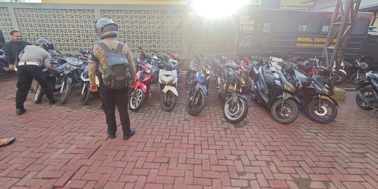 Ganggu Kenyamanan Ibadah Puasa, Polresta Banda Aceh Amankan Puluhan Motor Balap Liar