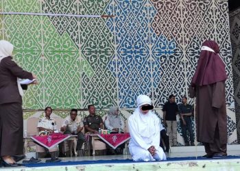 Empat Pelaku Jarimah Zina Dicambuk 100 Kali di Bustanussalatin, Total 9 Terpidana Jalani Uqubat