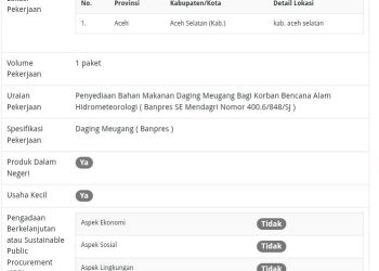 Rp1 Miliar untuk Daging Meugang Korban Banjir di Aceh Selatan, 4.090 Paket Mulai Disalurkan