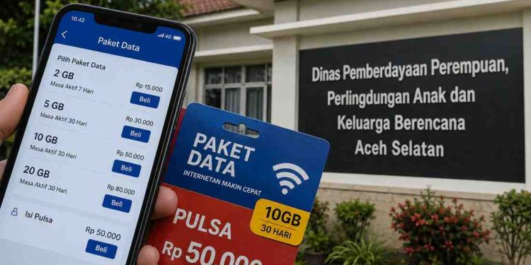 DP3AKB Aceh Selatan Anggarkan Rp840 Juta untuk Pulsa TPK Lewat Pengadaan Langsung