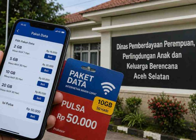 DP3AKB Aceh Selatan Anggarkan Rp840 Juta untuk Pulsa TPK Lewat Pengadaan Langsung