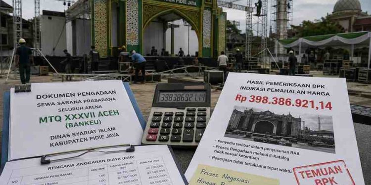 Negosiasi Kurang 10 Menit, BPK Sorot Kontrak MTQ Aceh dengan Indikasi Mark Up Rp398 Juta