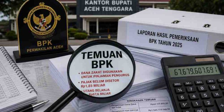 BPK Soroti Pengelolaan Zakat dan Pajak di Aceh Tenggara, Utang Belanja Capai Rp67,6 Miliar