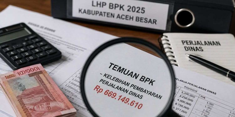 BPK Bongkar Dugaan Manipulasi Perjalanan Dinas di Aceh Besar, Kerugian dan Kelebihan Bayar Capai Rp669 Juta