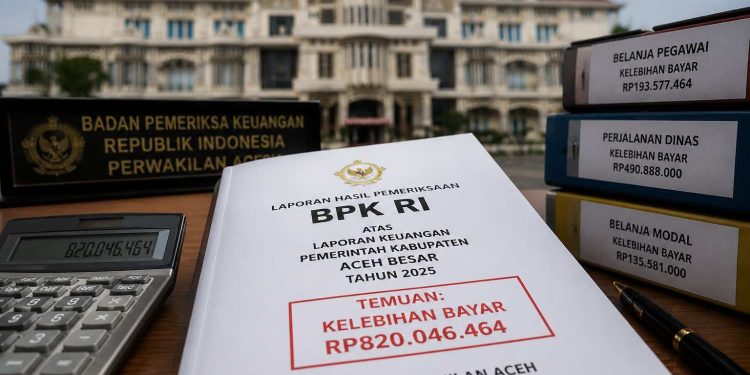 BPK Temukan Kelebihan Bayar Rp820 Juta di Aceh Besar, Gaji ASN hingga Perjalanan Dinas Bermasalah