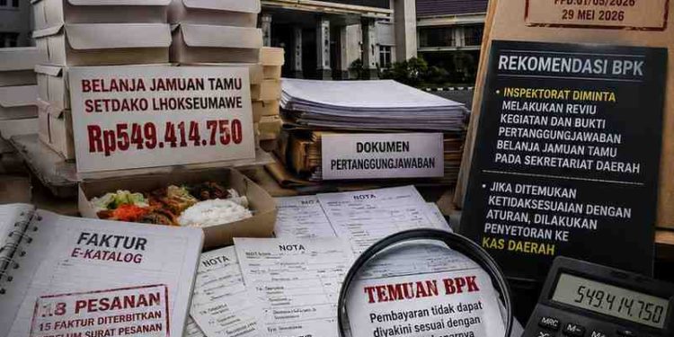 BPK Sorot Belanja Jamuan Tamu di Setdako Lhokseumawe Rp549 Juta, Inspektorat Diminta Reviu