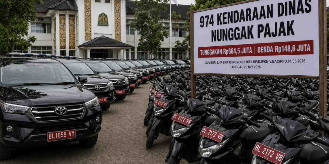 BPK Temukan 974 Kendaraan Dinas Nagan Raya Nunggak Pajak