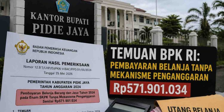 BPK Bongkar Belanja Siluman Rp571 Juta di Pidie Jaya, Dibayar Tanpa Anggaran