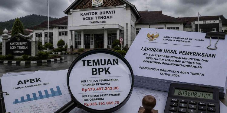 BPK Temukan Kelebihan Bayar Gaji dan Honor Rp809 Juta di Aceh Tengah