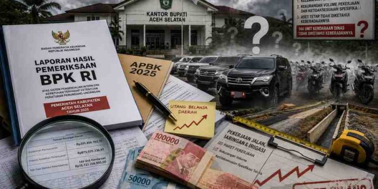 BPK Bongkar Carut-Marut Keuangan Aceh Selatan: Utang Membengkak, Proyek Bermasalah, 144 Kendaraan Dinas Hilang