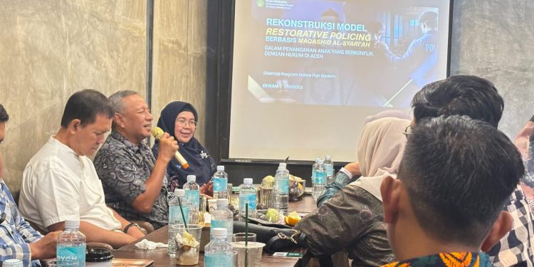 NgoPI Disertasi Edisi ke-63 Program Doktor Fiqh Modern UIN Ar-Raniry Bahas Rekonstruksi Model Restorative Policing Berbasis Maqashid al-Syari’ah