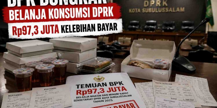 BPK Bongkar Dugaan “Jatah Konsumsi” DPRK Subulussalam, Rp97 Juta Belanja Makan-Minum Kelebihan Bayar