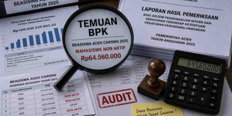 BPK Temukan Dana Beasiswa Aceh Carong Mengalir ke Mahasiswa Non Aktif