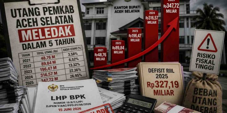Utang Aceh Selatan Meledak 613 Persen dalam Lima Tahun, BPK Sorot Risiko Fiskal Daerah