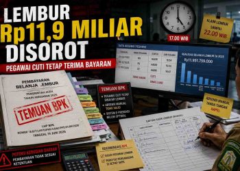 BPK Sorot Lembur Rp11,9 Miliar di Aceh, Pegawai Cuti Tetap Dibayar