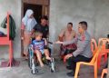 Kapolres Aceh Selatan Bantu Kursi Roda untuk Ikram, Anak Disabilitas di Sawang