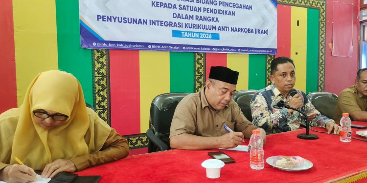 BNNK Aceh Selatan Evaluasi Kesiapan Sekolah Terapkan Kurikulum Antinarkoba