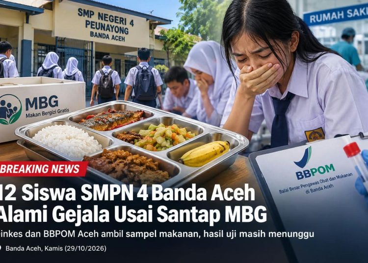 Breaking News: 12 Siswa SMPN 4 Banda Aceh Alami Mual hingga Bengkak Mulut Usai Santap MBG